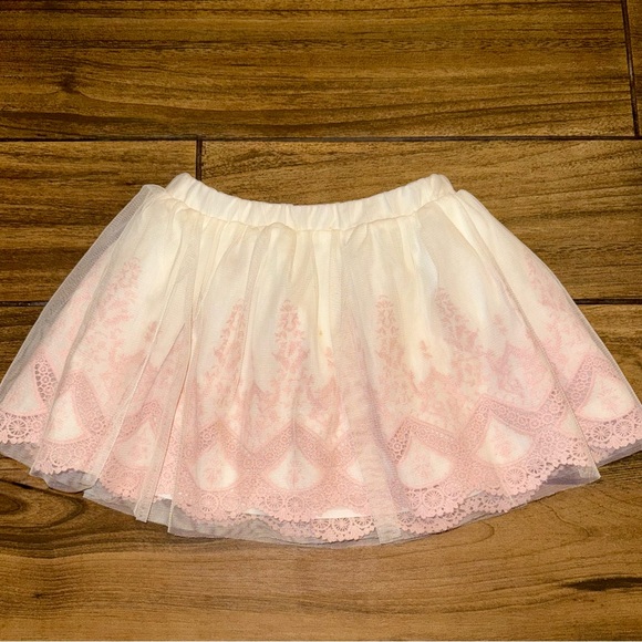 Elegant Pink and White Lace Skirt Toddler Sz. 4T - Picture 2 of 3